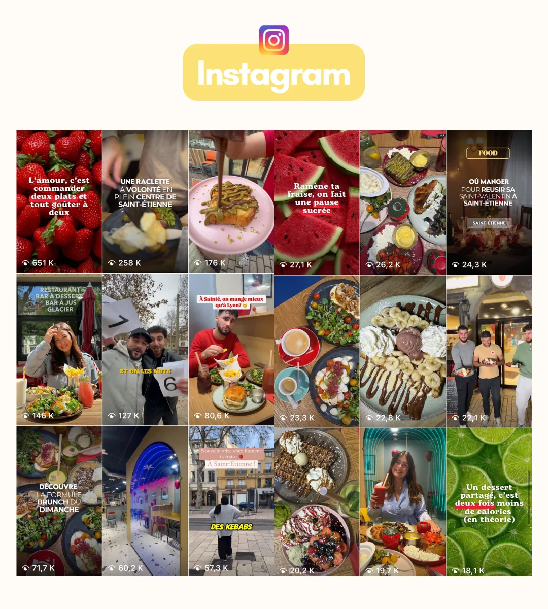 Contenu Instagram Ramène ta Fraise